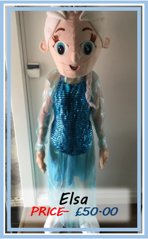 Frozen Elsa Mascot Costume Hire In Essex