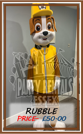Paw Patrol Rubble Costume Hire Essex