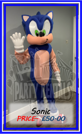 Sonic Mascot Costume Hire In Essex