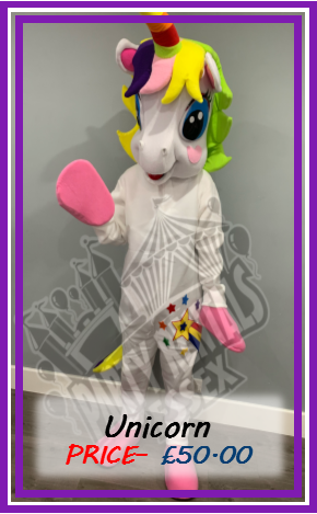 Unicorn Mascot Costume Hire Essex